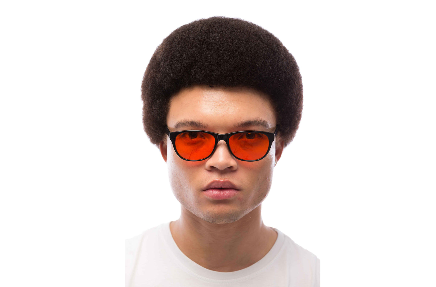 Man Wearing Morris Blue Light Blocking Glasses Readers