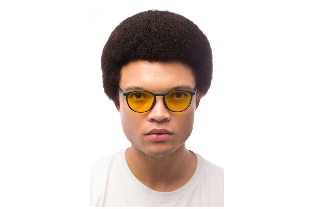 Man Wearing Echo Light Sensitivity Glasses