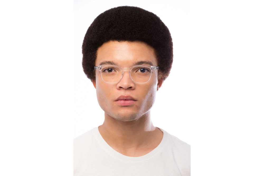 Man Wearing Crystal Computer Glasses Readers