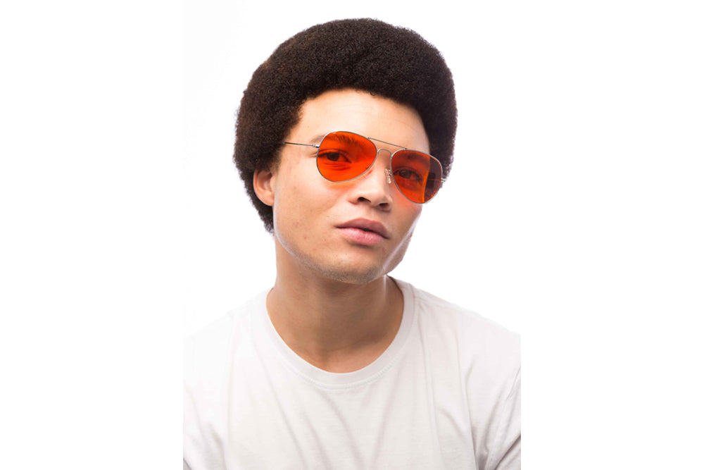 Man Wearing Maverick Blue Light Blocking Glasses Readers