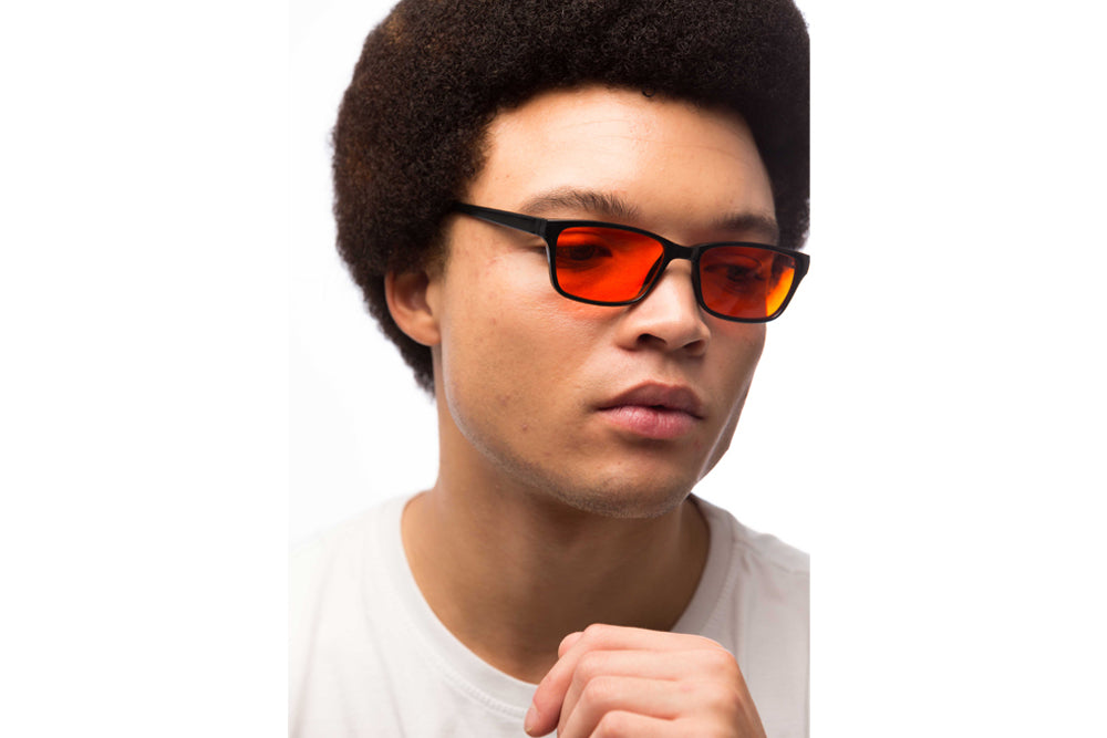 Man Wearing Denver Blue Light Blocking Glasses Prescription