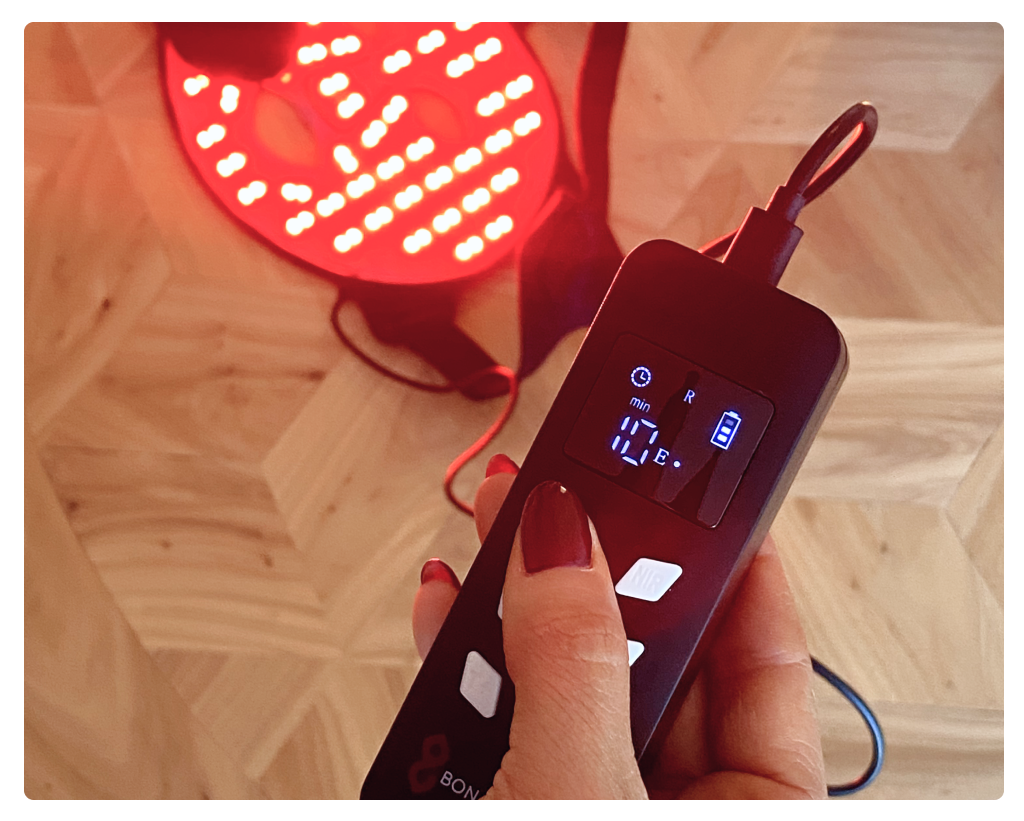 Turning the Red Light Face Mask on