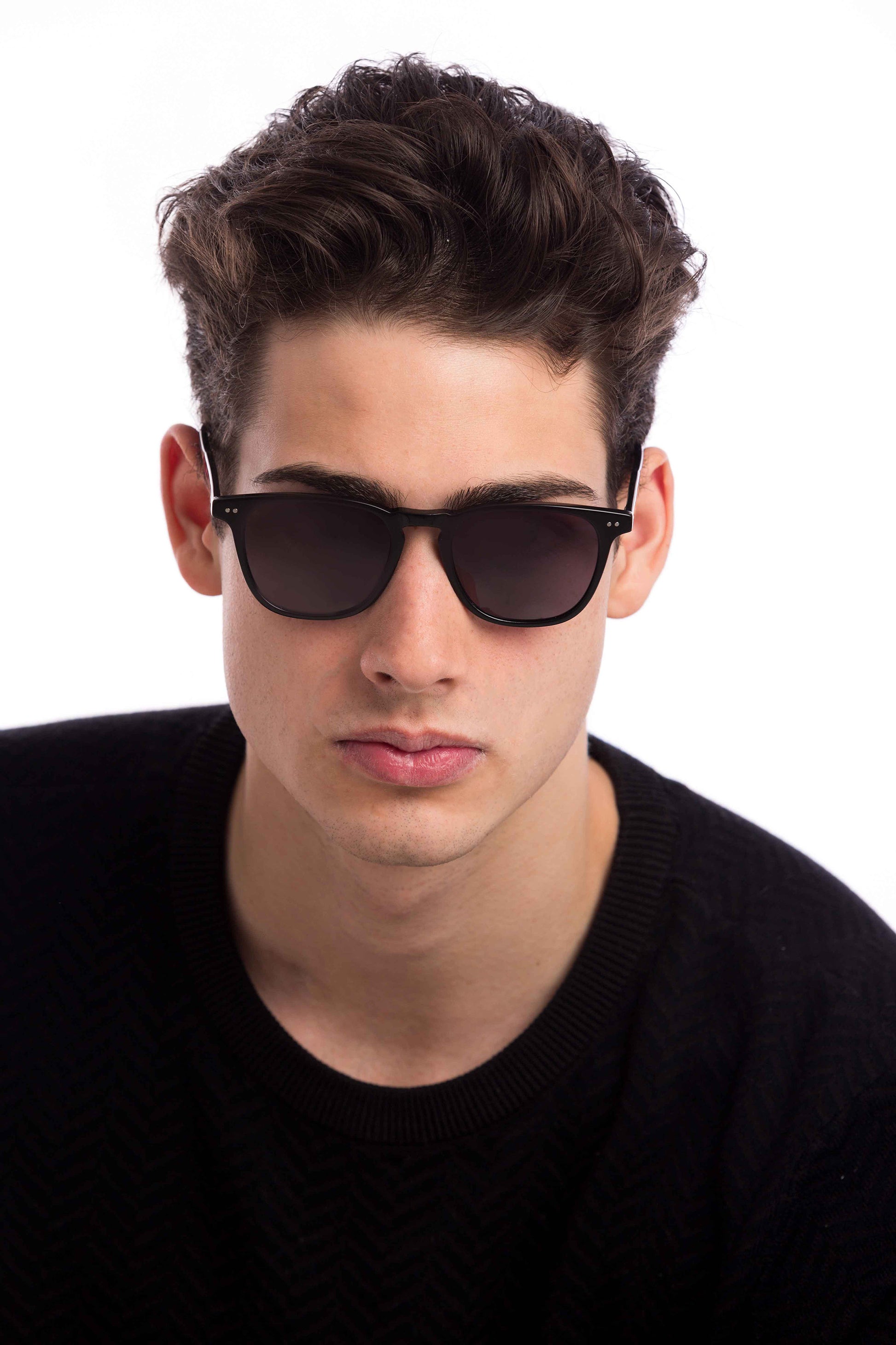 Man Wearing Parker Sunglasses Prescription (Grey)
