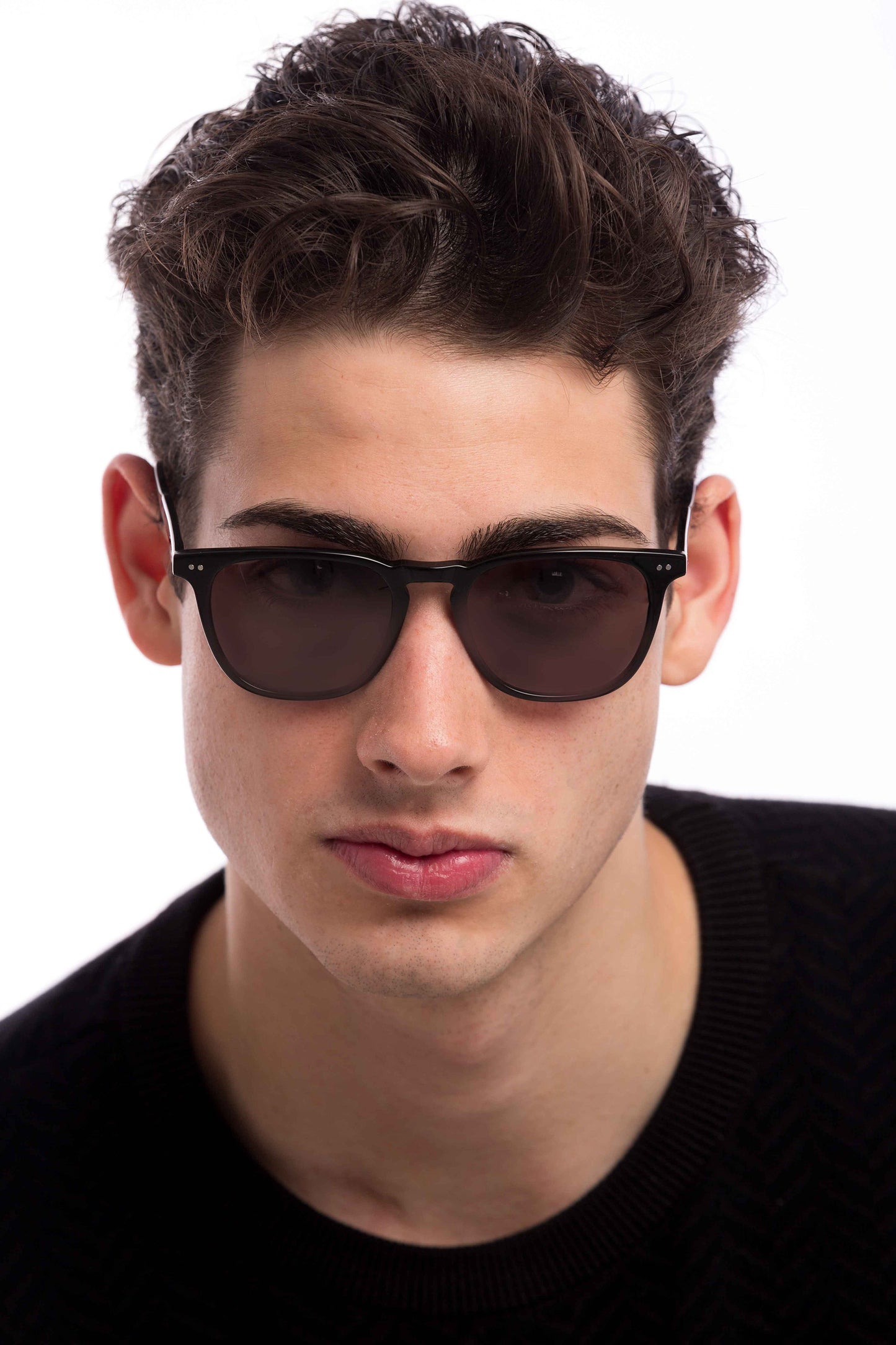 Man Wearing Parker Sunglasses Prescription (Brown)