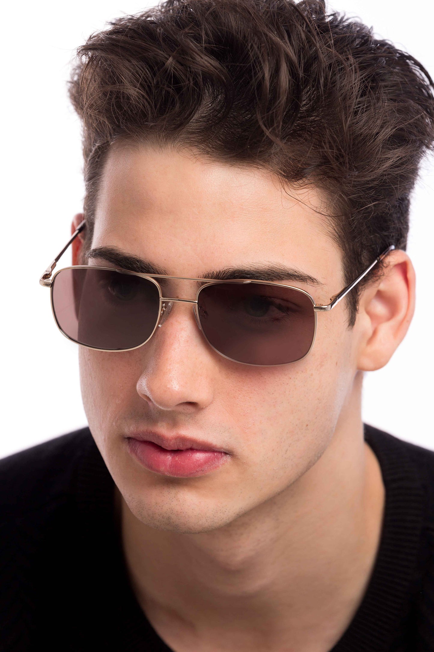 Man Wearing Magnum Sunglasses (Brown)