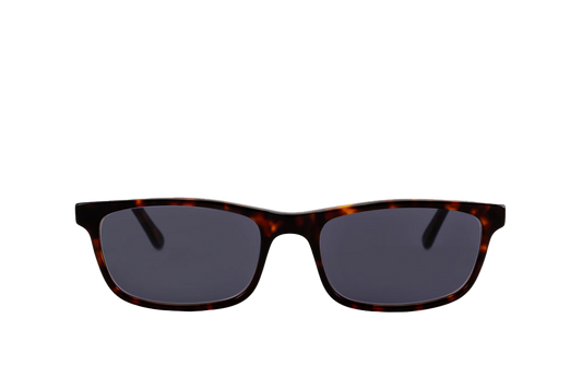 Tortoise Shell Sunglasses Readers (Grey) Front View
