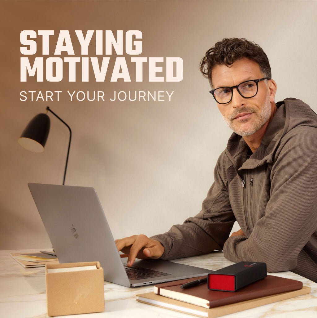 Man Wearing Computer Glasses On Laptop